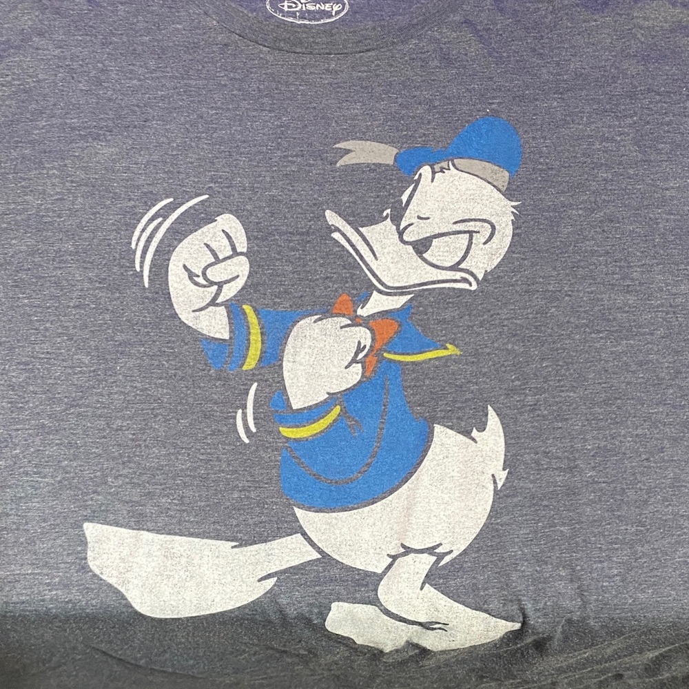 Disney Gray Tee with Donald Duck in Blue and White